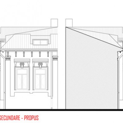 AsiCarhitectura Remodelare mansarda locuinta existenta - str Ioan Bianu - elevatii secundare propuse - Proiecte de