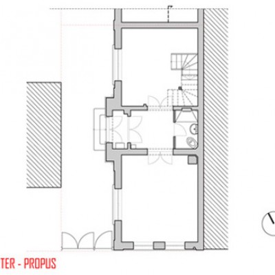 AsiCarhitectura Remodelare mansarda locuinta existenta - str Ioan Bianu -- plan parter propus - Proiecte de