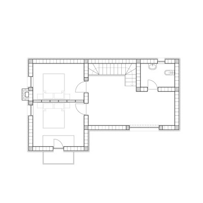 AsiCarhitectura Casa de vacanta P+M - Nistoresti - Breaza - plan constructie - dormitoare baie -