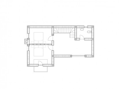 Casa de vacanta P+M - Nistoresti - Breaza - plan constructie - dormitoare baie Casa de