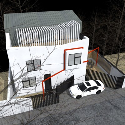 AsiCarhitectura Locuinta unifamiliara P+E+M - Voluntari - vazuta de sus - Proiecte de case proiecte de