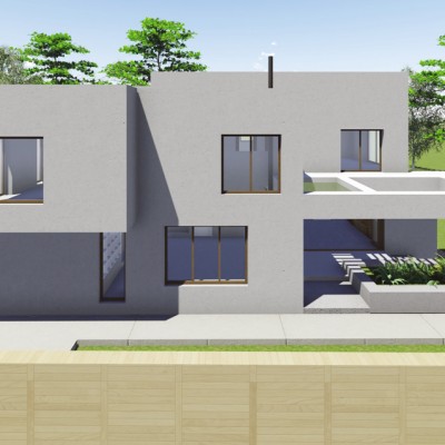 AsiCarhitectura Vila unifamiliala Sp+P+E - Bragadiru - cu gard - Proiecte de case proiecte de locuinte