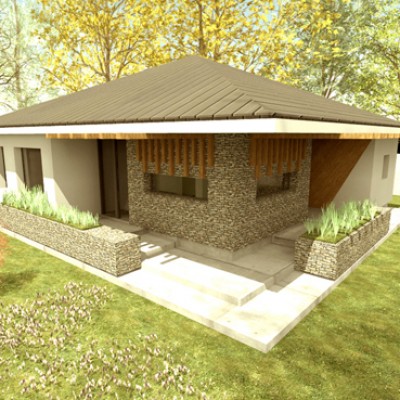 AsiCarhitectura Casa cu acoperisul si streasina care tin umbra - Proiecte de case proiecte de locuinte