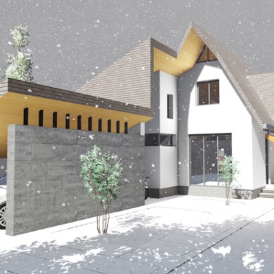 AsiCarhitectura Casa - iarna - Proiecte de case, proiecte de locuinte unifamiliale AsiCarhitectura