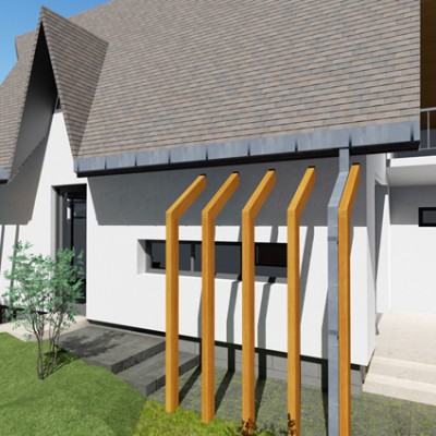 AsiCarhitectura Locuinta P+M - 3 camere - fatada alba - Proiecte de case proiecte de locuinte