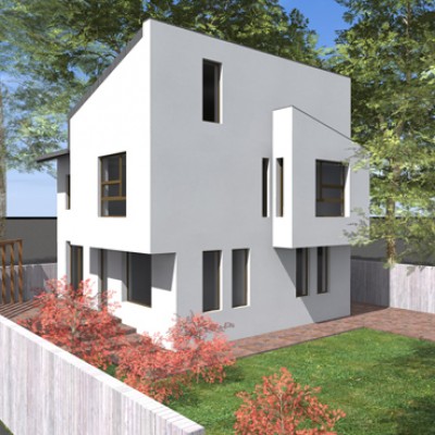 AsiCarhitectura Casa robusta P+E+M - Sector 3 - fatada - Proiecte de case proiecte de locuinte