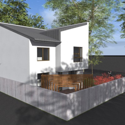 AsiCarhitectura Casa robusta P+E+M - Sector 3 - acoperis foarte putin vizibil - Proiecte de case