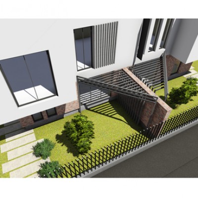 AsiCarhitectura Locuinta cuplata P+E - Sistem terasa - Bucuresti Nord - curte generoasa - Proiecte de