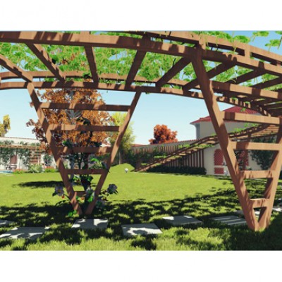 AsiCarhitectura Amenajare pergole din lemn in gradina existenta - pergole - Proiecte de case proiecte de