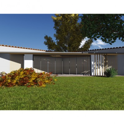 AsiCarhitectura Foisor - Living in coltul gradinii - vazut din fata - Proiecte de case proiecte