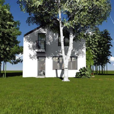 AsiCarhitectura Locuinta "D" P+E si curte - Berceni - cu vegetatia inconjuratoare - Proiecte de case