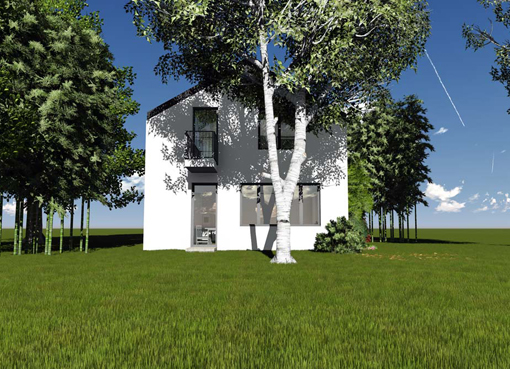 AsiCarhitectura Locuinta "D" P+E si curte - Berceni - cu vegetatia inconjuratoare - Proiecte de case