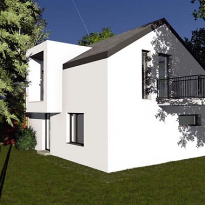 AsiCarhitectura Locuinta "D" P+E si curte - Berceni - balcon - Proiecte de case proiecte de