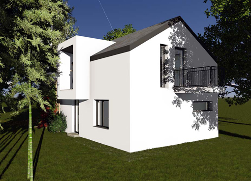 AsiCarhitectura Locuinta "D" P+E si curte - Berceni - balcon - Proiecte de case proiecte de