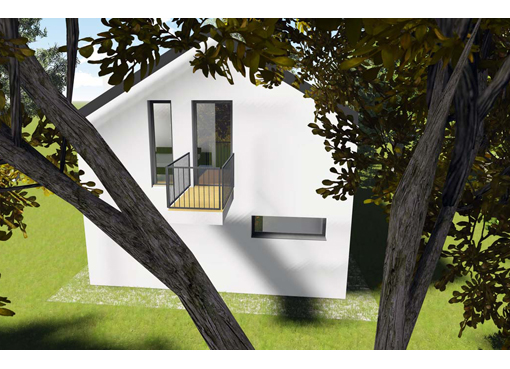 AsiCarhitectura Locuinta "D" P+E si curte - Berceni - balcon - detaliu - Proiecte de case