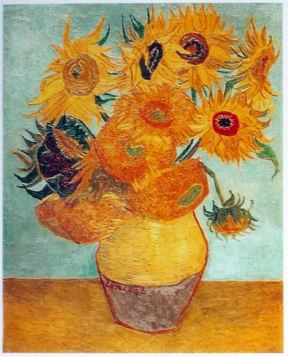 Vaza cu floarea-soarelui Faianta pictata pentru restaurante si cafenele 