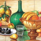 Decor cu fructe si apa - Faianta pictata manual pentru amenajarea bucatariilor - ARTELUX