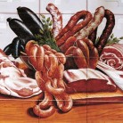 Decor plita gourmet carne - Faianta pictata pentru restaurante - ARTELUX