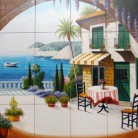Terasa pe malul marii - Faianta pictata pentru restaurante - ARTELUX