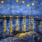 Noapte instelata peste Ron - Decoruri artistice din faianta pictata pentru living ARTELUX