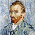 Autoportret Van Gogh - Decoruri artistice din faianta pictata pentru living ARTELUX