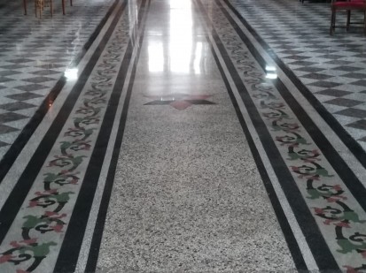 Slefuire / lustruire mozaic biserica - dupa Slefuire/lustruire mozaic biserica