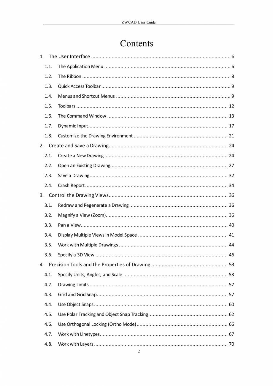 Pagina 2-ZWCAD User Guide manual ZWCAD Standard 2024, Professional 2024 Instructiuni montaj, utilizare...