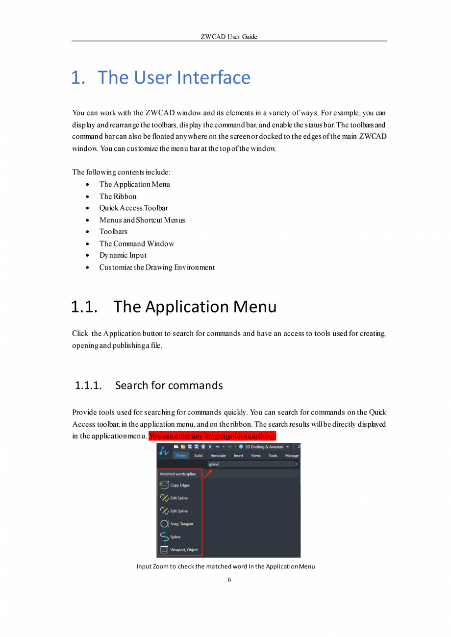 Pagina 6 - ZWCAD User Guide manual ZWCAD Standard 2023, Professional 2023 Instructiuni montaj,...