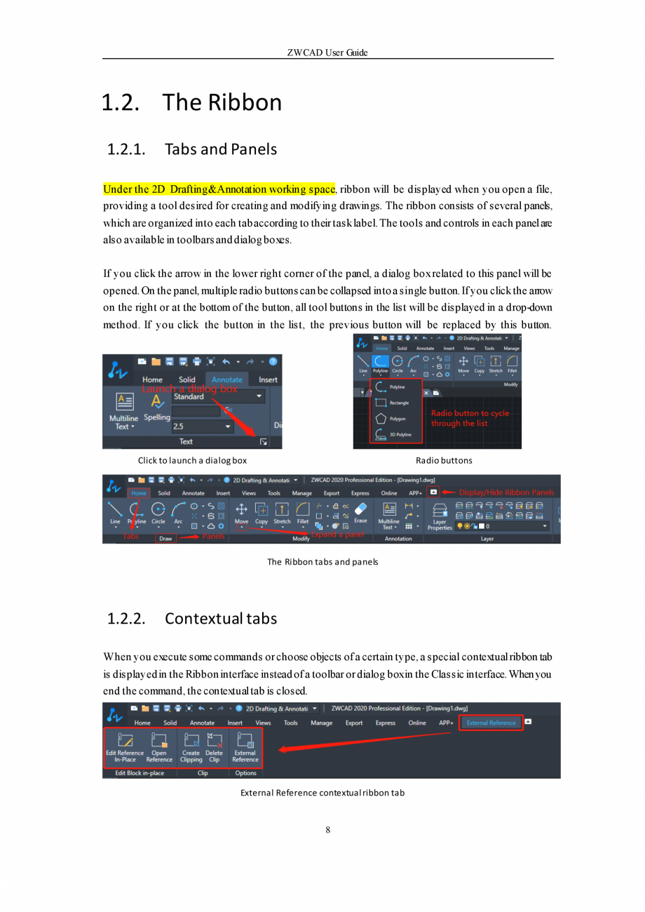 Pagina 8-ZWCAD User Guide manual ZWCAD Standard 2024, Professional 2024 Instructiuni montaj, utilizare...