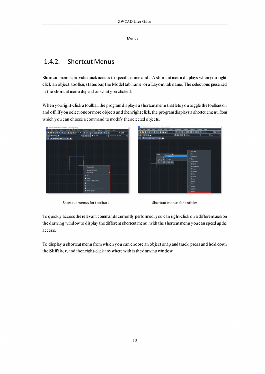 Pagina 10 - ZWCAD User Guide manual ZWCAD Standard 2023, Professional 2023 Instructiuni montaj,...