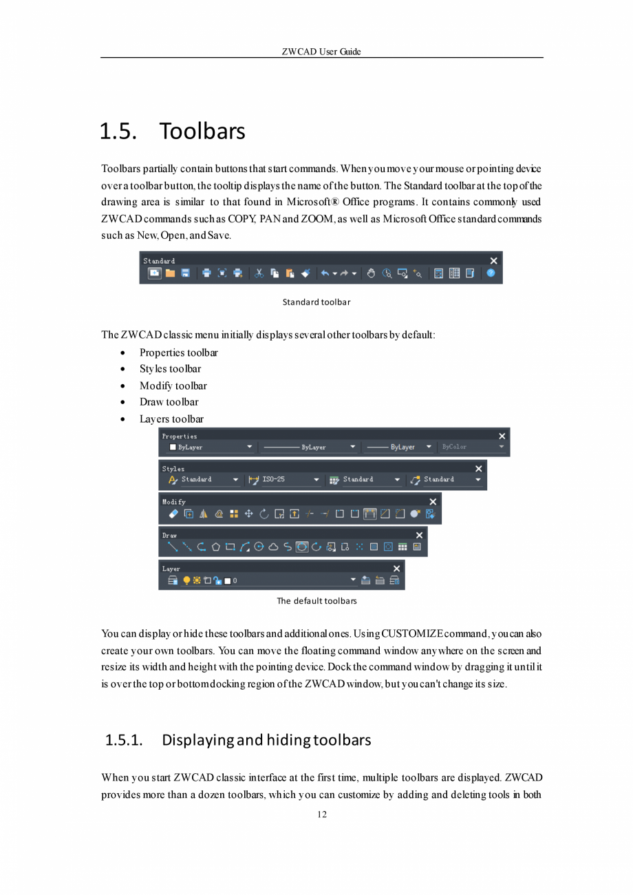 Pagina 12-ZWCAD User Guide manual ZWCAD Standard 2024, Professional 2024 Instructiuni montaj, utilizare...