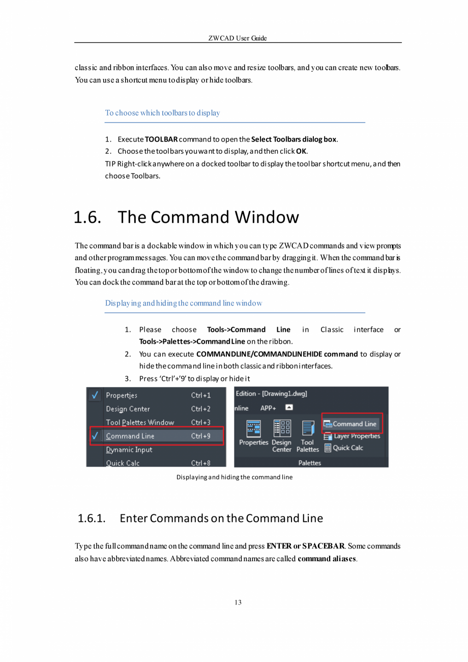 Pagina 13-ZWCAD User Guide manual ZWCAD Standard 2024, Professional 2024 Instructiuni montaj, utilizare...