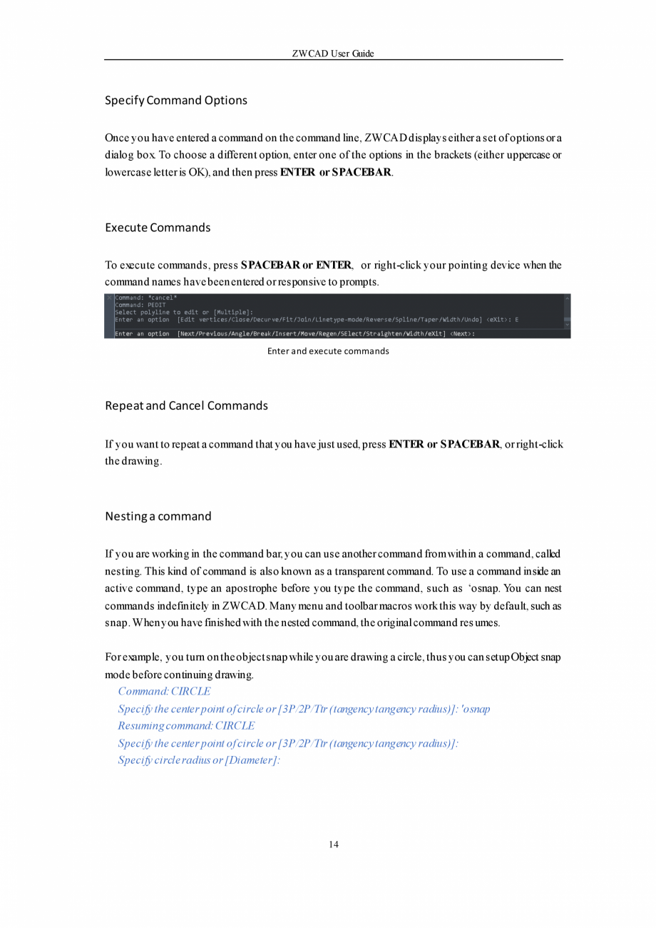 Pagina 14-ZWCAD User Guide manual ZWCAD Standard 2024, Professional 2024 Instructiuni montaj, utilizare...