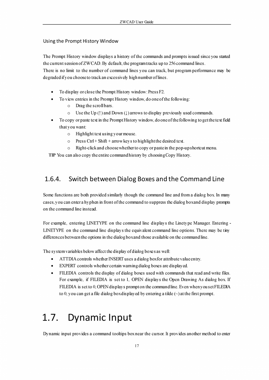 Pagina 17-ZWCAD User Guide manual ZWCAD Standard 2024, Professional 2024 Instructiuni montaj, utilizare...