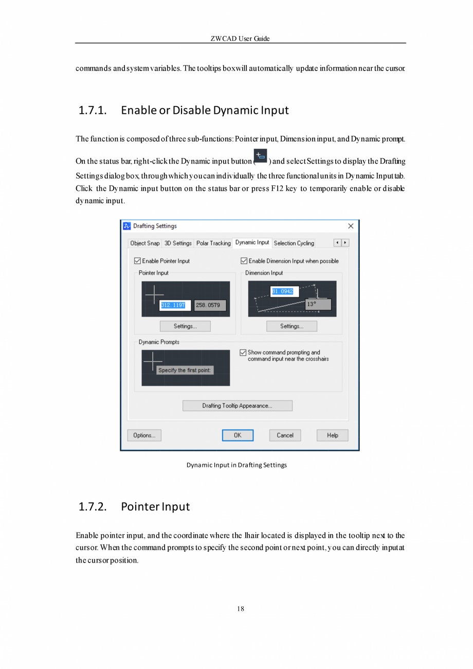 Pagina 18-ZWCAD User Guide manual ZWCAD Standard 2024, Professional 2024 Instructiuni montaj, utilizare...