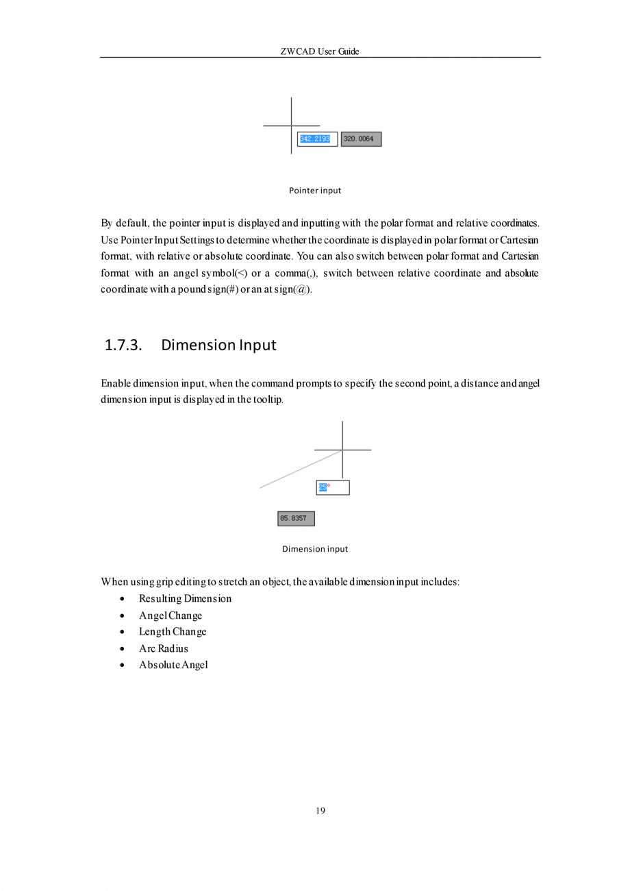 Pagina 19-ZWCAD User Guide manual ZWCAD Standard 2024, Professional 2024 Instructiuni montaj, utilizare...