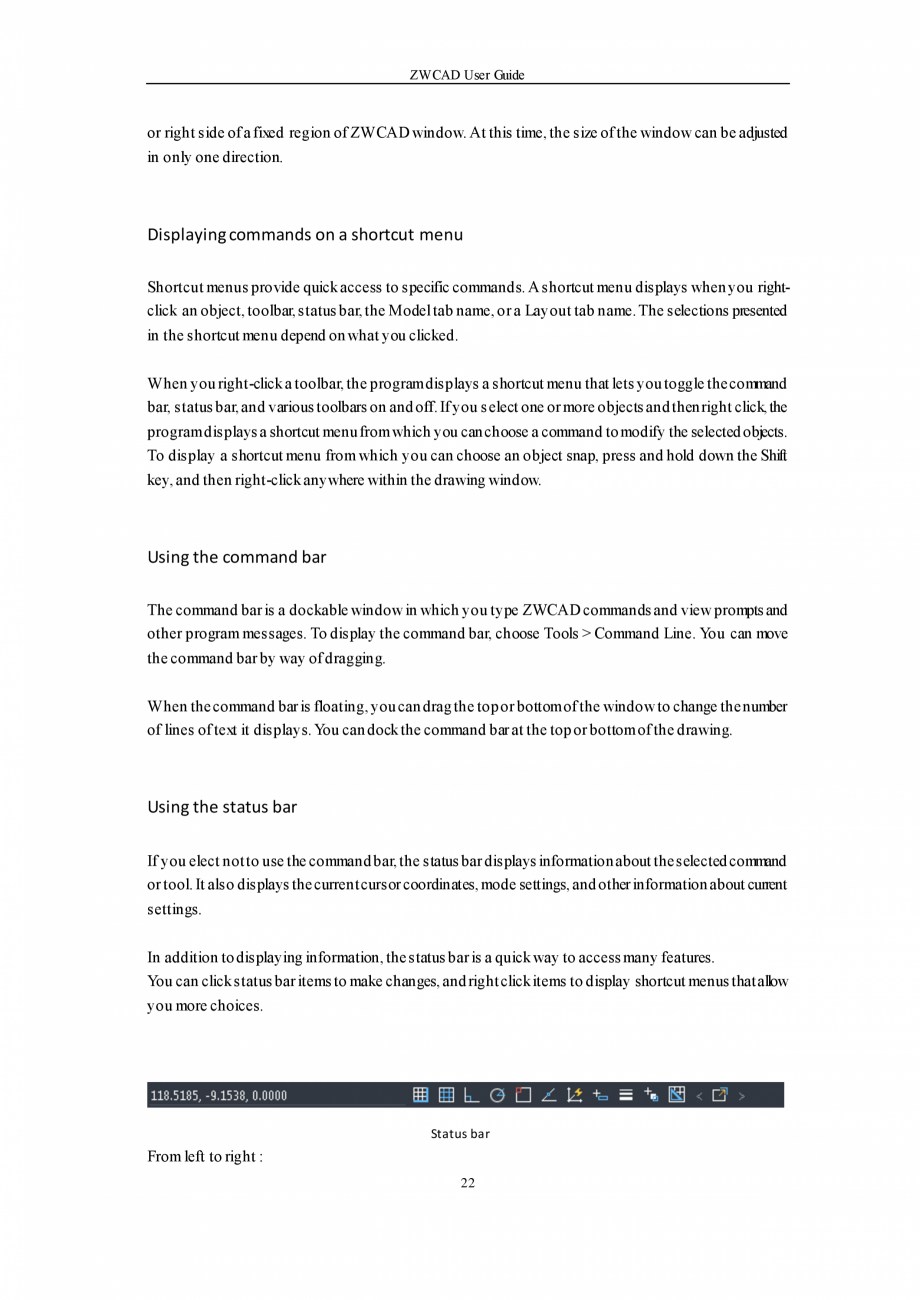Pagina 22-ZWCAD User Guide manual ZWCAD Standard 2024, Professional 2024 Instructiuni montaj, utilizare...