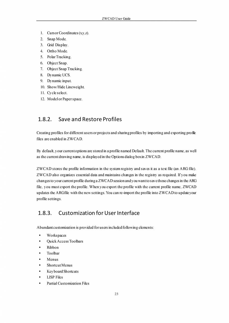 Pagina 23-ZWCAD User Guide manual ZWCAD Standard 2024, Professional 2024 Instructiuni montaj, utilizare...