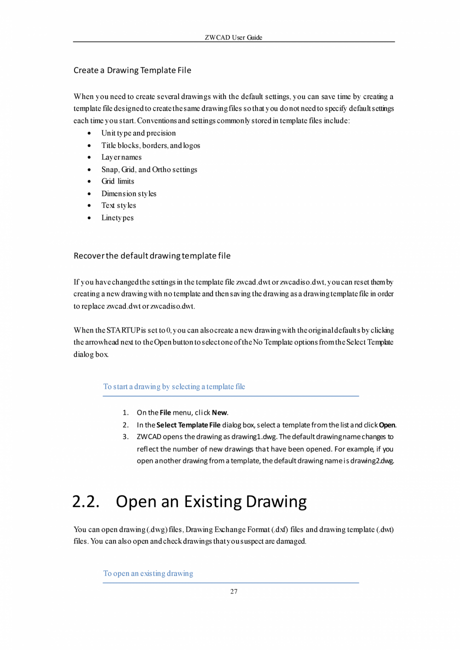 Pagina 27 - ZWCAD User Guide manual ZWCAD Standard 2023, Professional 2023 Instructiuni montaj,...