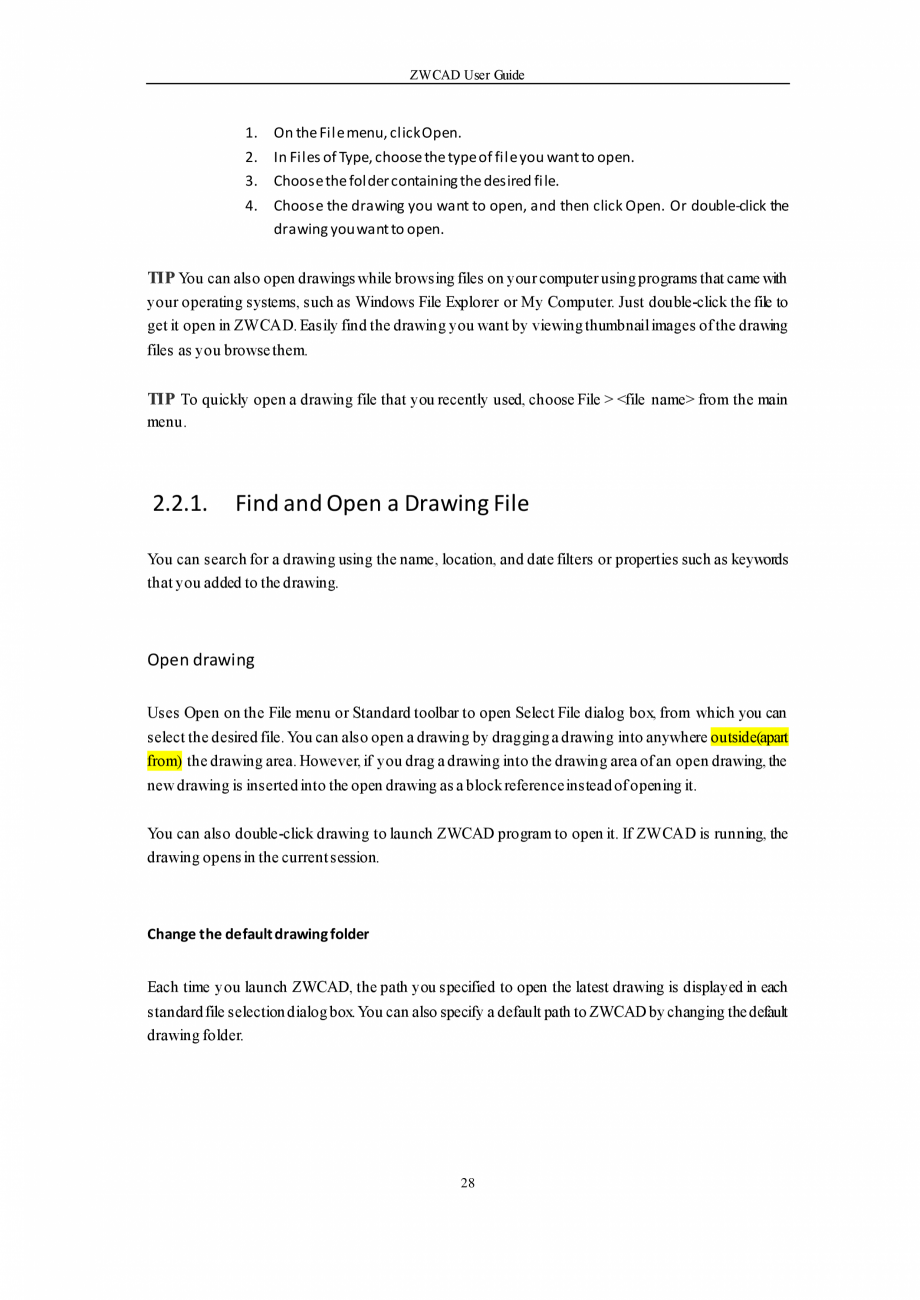 Pagina 28-ZWCAD User Guide manual ZWCAD Standard 2024, Professional 2024 Instructiuni montaj, utilizare...