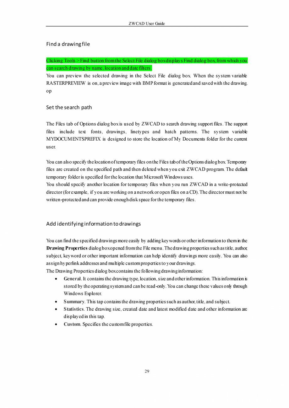 Pagina 29-ZWCAD User Guide manual ZWCAD Standard 2024, Professional 2024 Instructiuni montaj, utilizare...