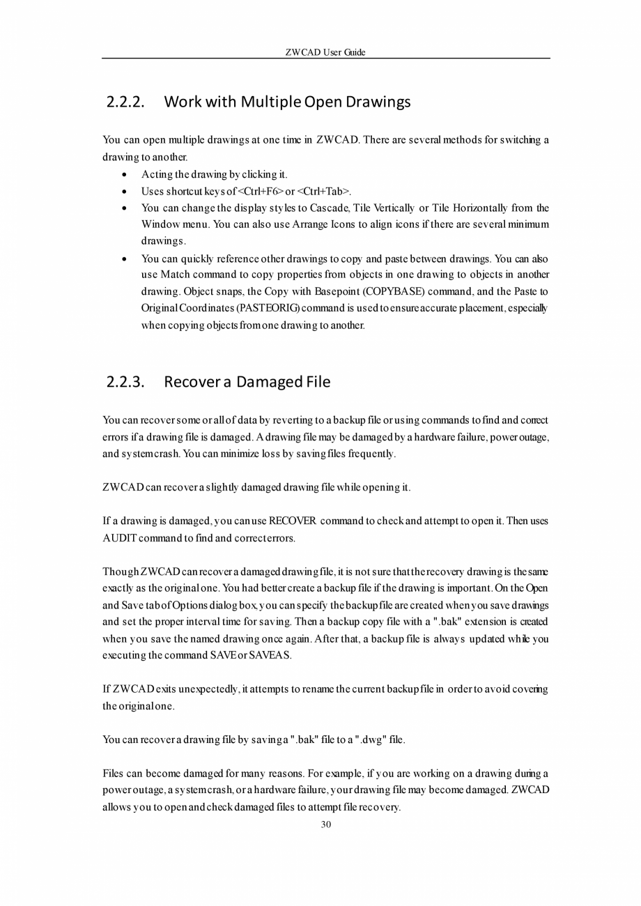 Pagina 30-ZWCAD User Guide manual ZWCAD Standard 2024, Professional 2024 Instructiuni montaj, utilizare...