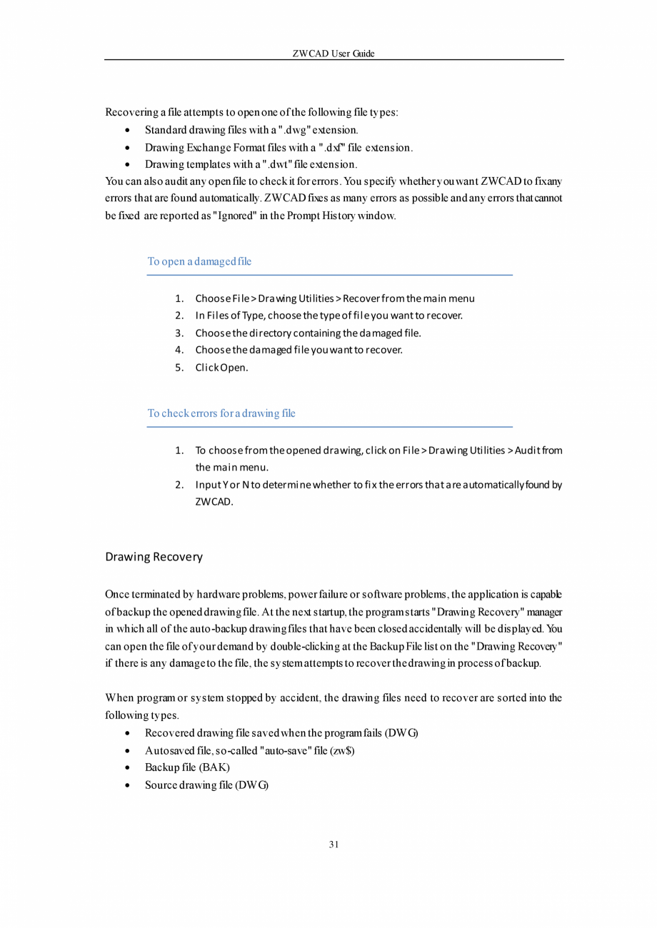 Pagina 31-ZWCAD User Guide manual ZWCAD Standard 2024, Professional 2024 Instructiuni montaj, utilizare...