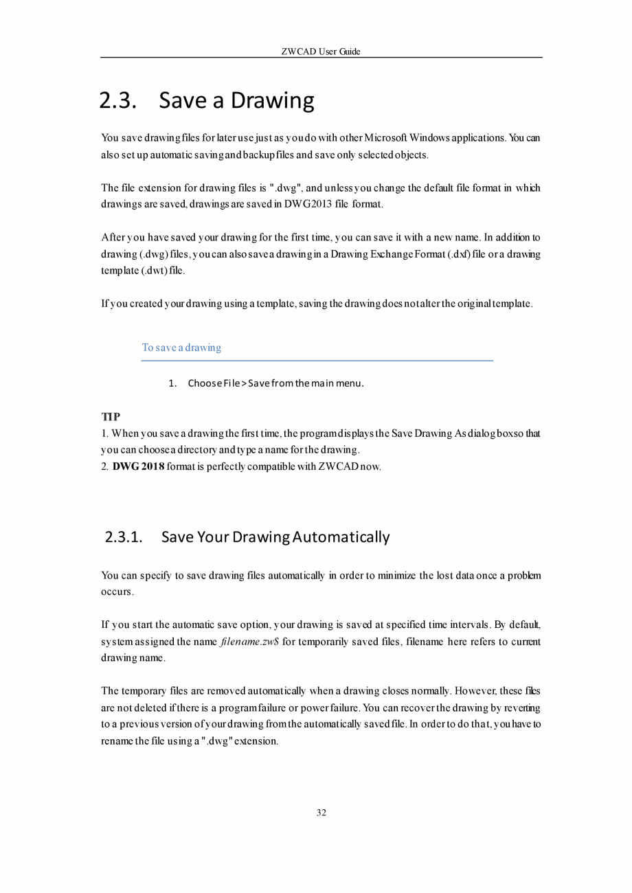 Pagina 32 - ZWCAD User Guide manual ZWCAD Standard 2023, Professional 2023 Instructiuni montaj,...