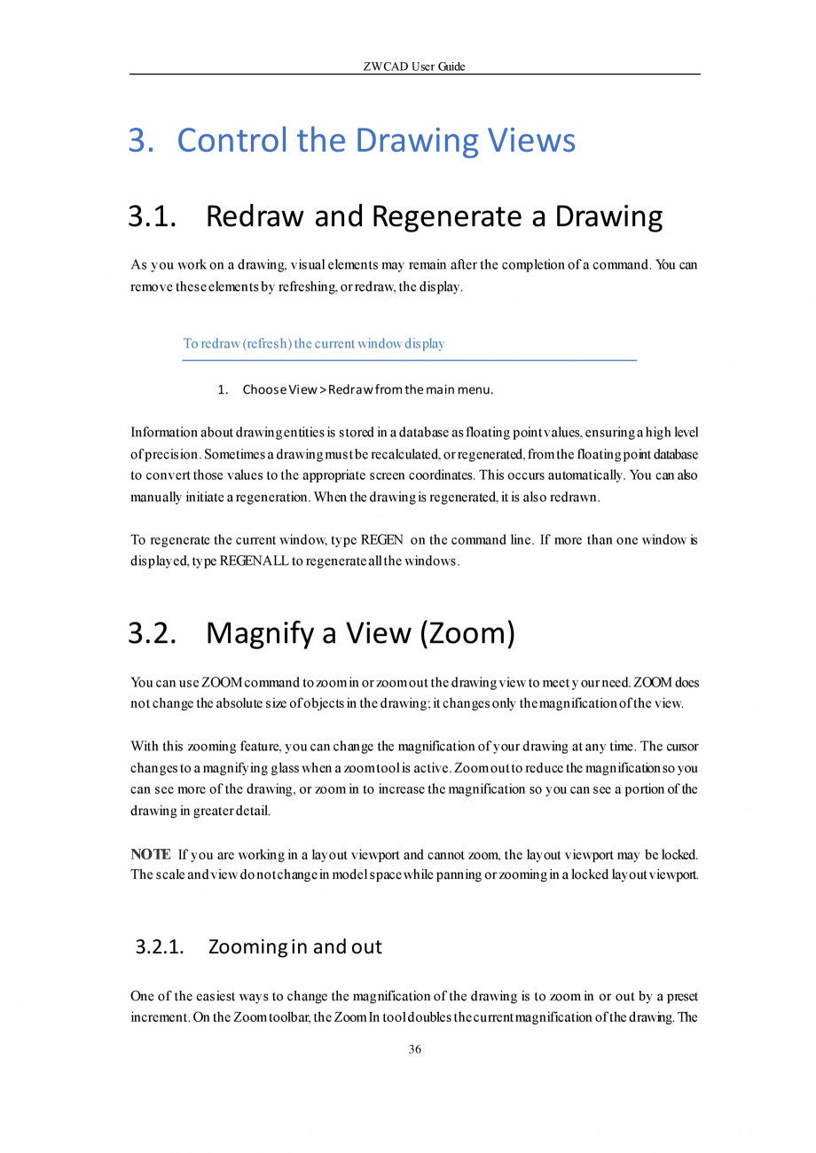 Pagina 36-ZWCAD User Guide manual ZWCAD Standard 2024, Professional 2024 Instructiuni montaj, utilizare...