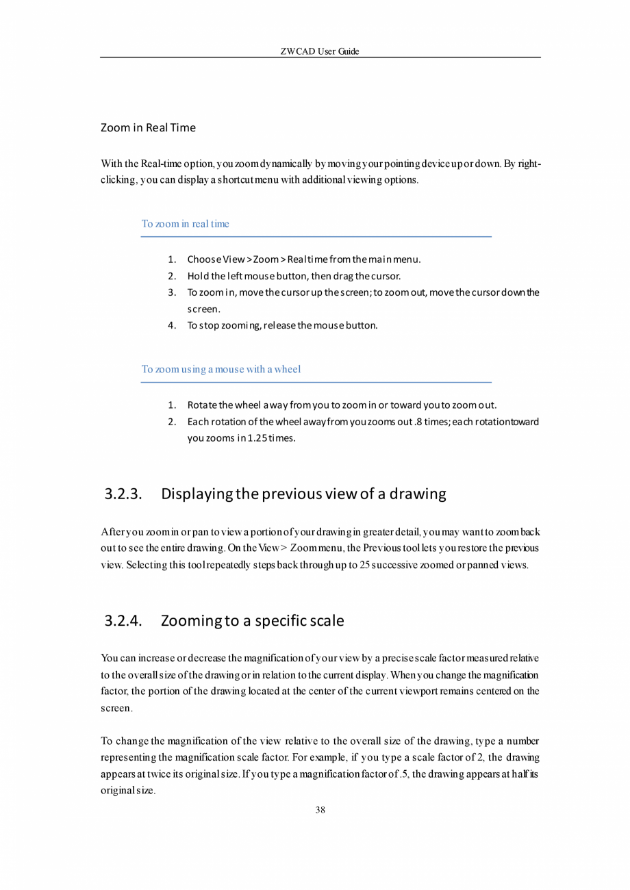 Pagina 38-ZWCAD User Guide manual ZWCAD Standard 2024, Professional 2024 Instructiuni montaj, utilizare...