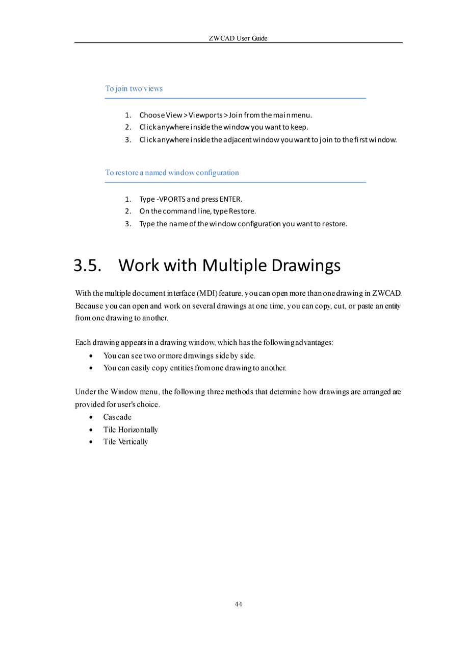 Pagina 44-ZWCAD User Guide manual ZWCAD Standard 2024, Professional 2024 Instructiuni montaj, utilizare...