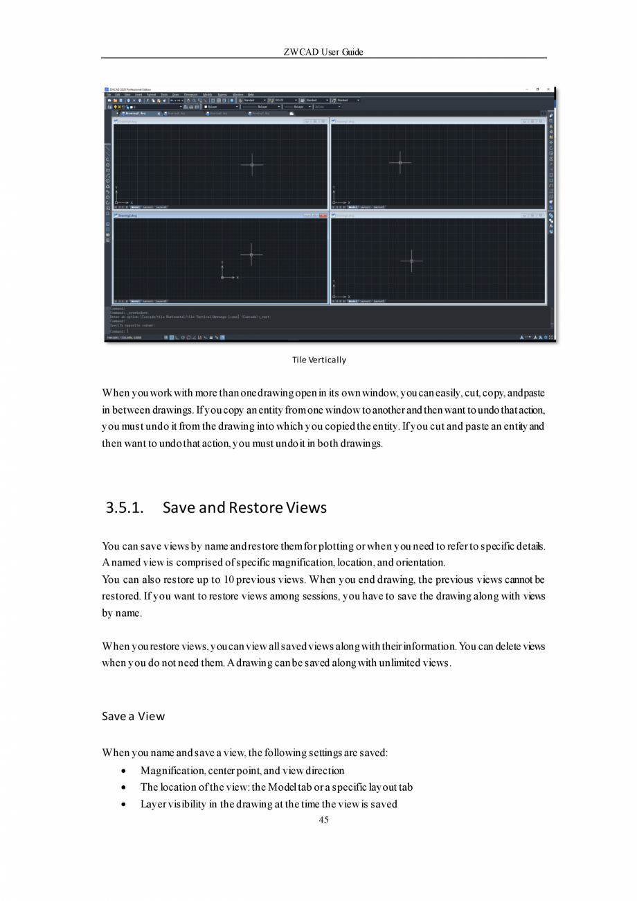 Pagina 45 - ZWCAD User Guide manual ZWCAD Standard 2023, Professional 2023 Instructiuni montaj,...