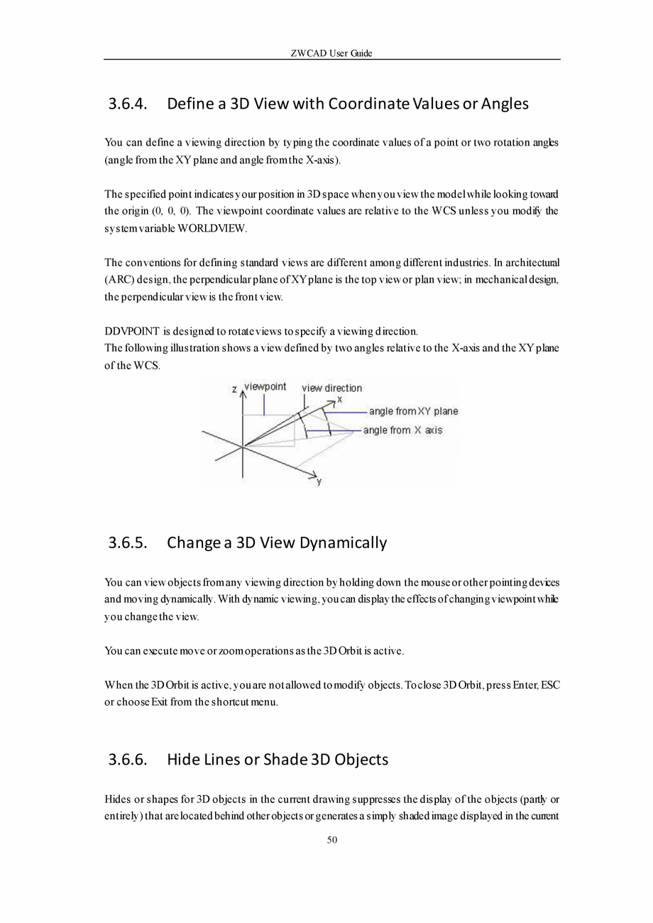 Pagina 50-ZWCAD User Guide manual ZWCAD Standard 2024, Professional 2024 Instructiuni montaj, utilizare...