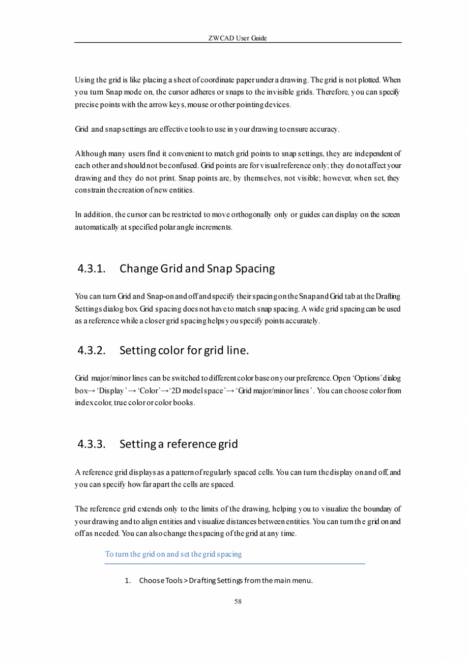 Pagina 58-ZWCAD User Guide manual ZWCAD Standard 2024, Professional 2024 Instructiuni montaj, utilizare...